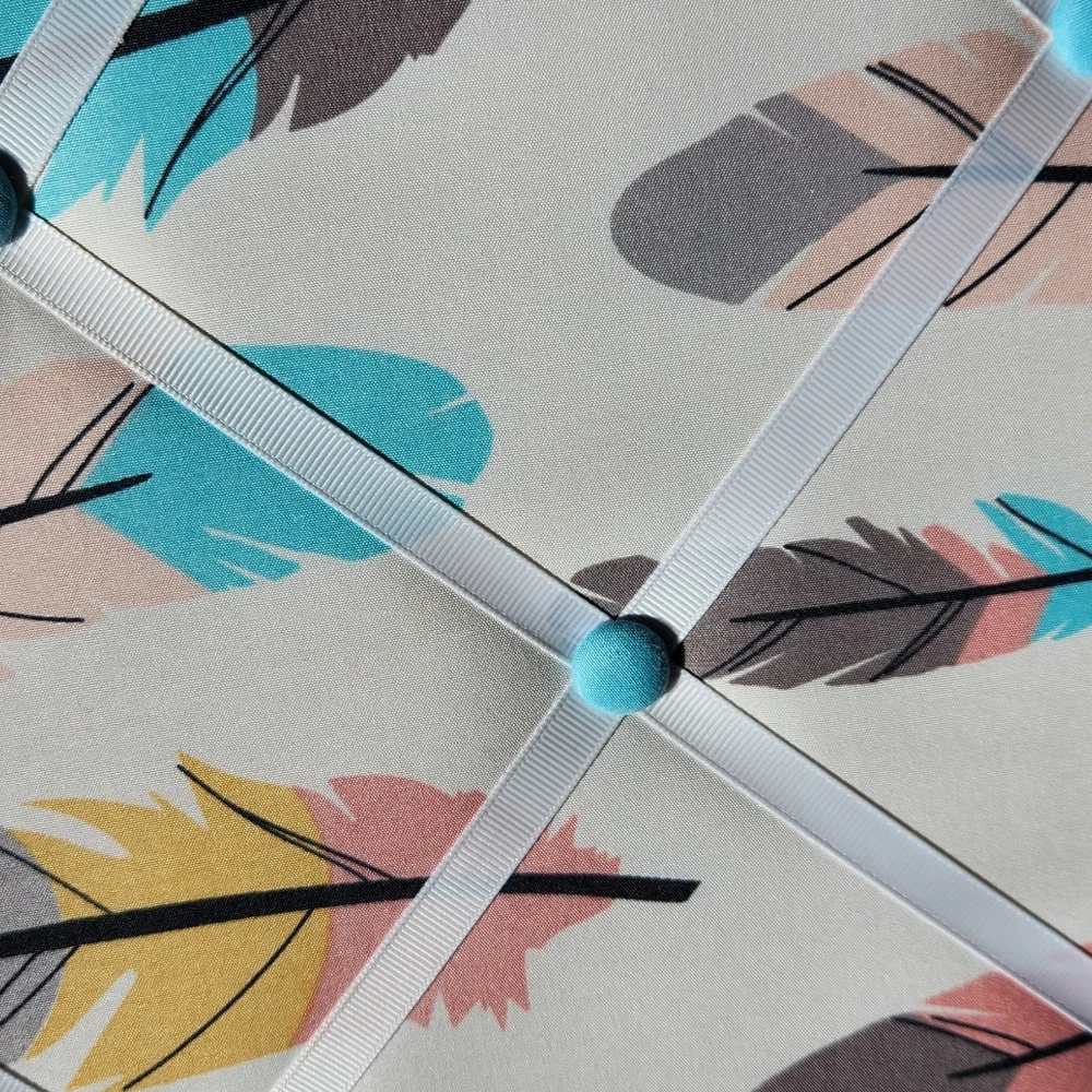 Wayfair photo holder with whimsical multicolored feathers. - Picture 3 of 3